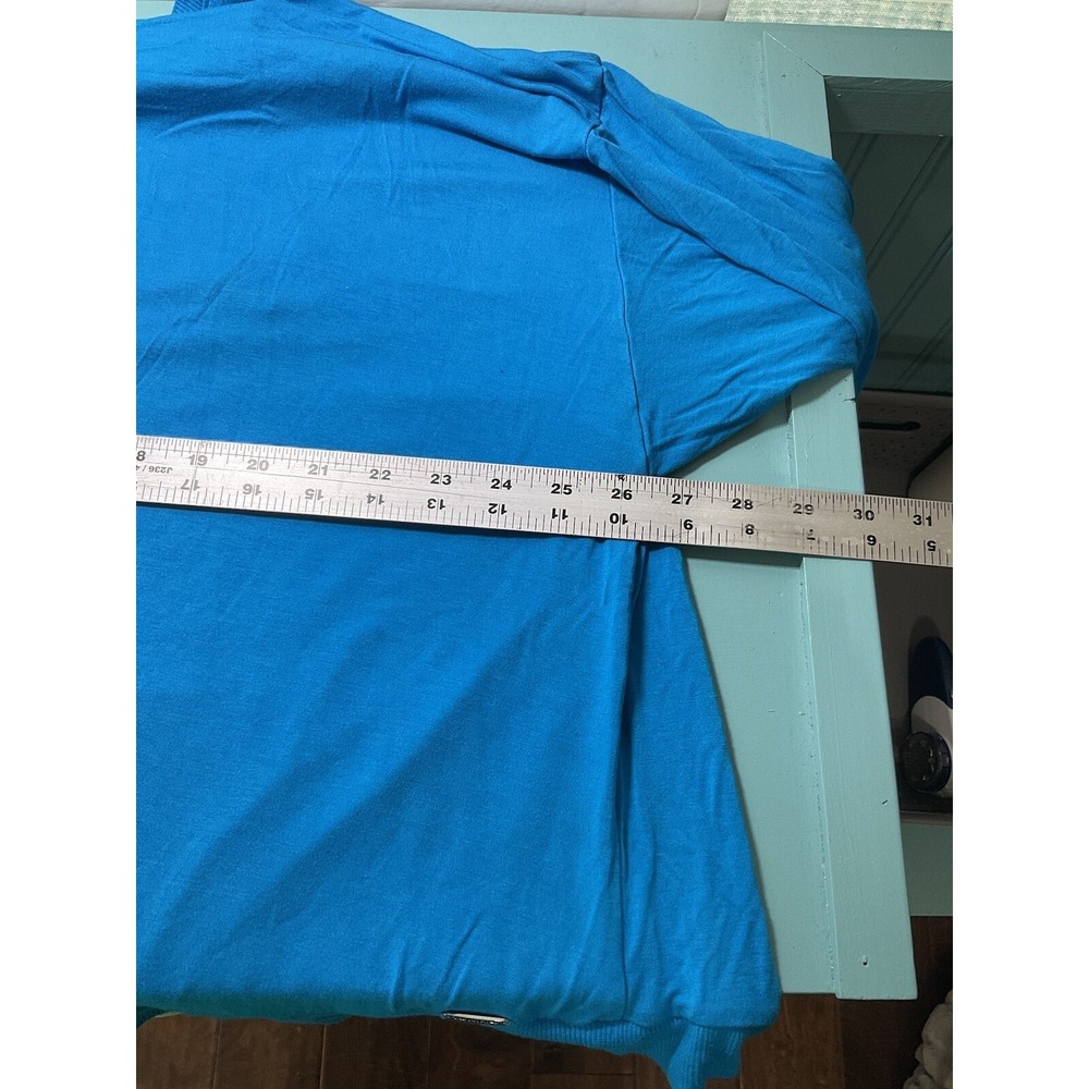 Calvin Klein 2X Aqua & White Knit Shirt Layered Look Shirt Stretch - Picture 4 of 10